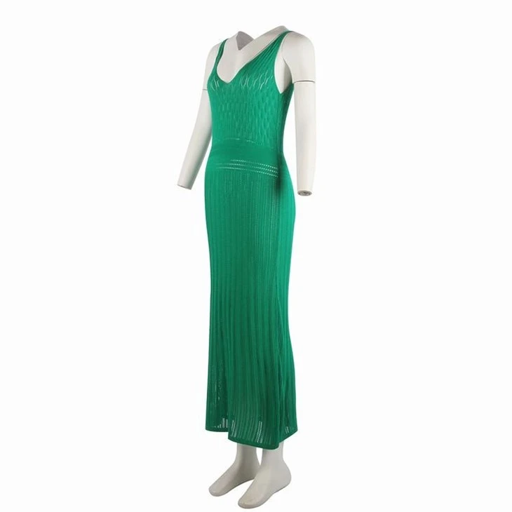 Fashion Ladies Maxi Sleeveless V-neck Dress