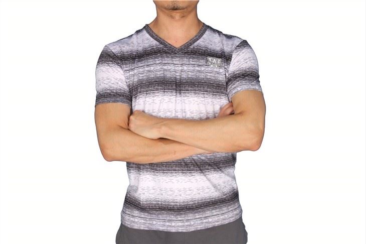 Mens' Striped V-Neck T-Shirt