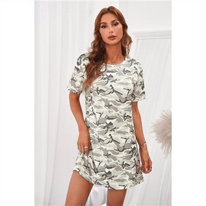 Tričkové šaty s Camo Print