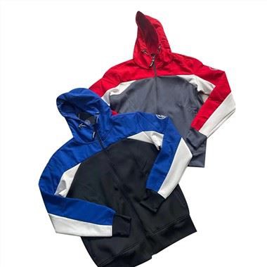 Pánska dvojfarebná mikina na zips s kapucňou